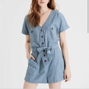 NWOT American Eagle Denim Striped Romper